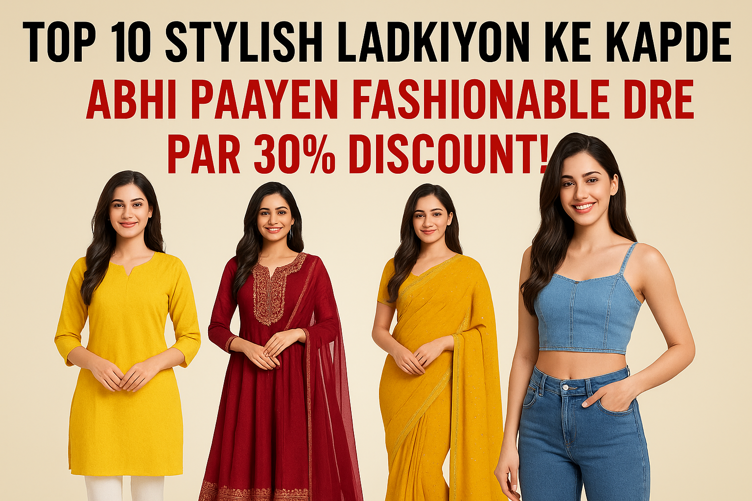 Top 10 Stylish Ladkiyon Ke Kapde – Fashionable Dresses Abhi Paayen 30% Discount Par